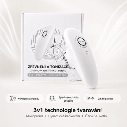 Bodily Lumina PRO – 3v1 technologie: EMS, vakuové baňkování a terapie červeným světlem